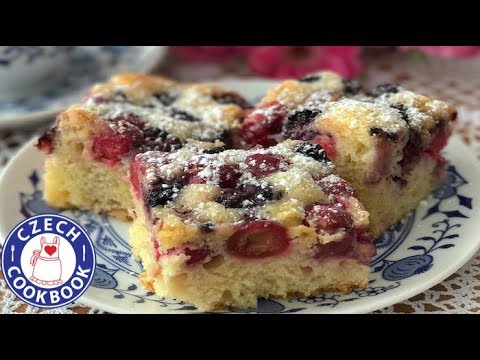 Fruit Coffee Cake Recipe - Bublanina - Czech Cookbook