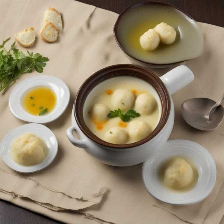Cesnaková polievka so syrovými knedličkami