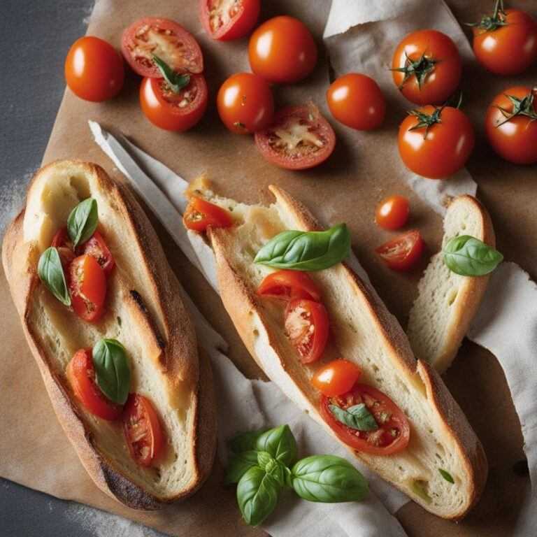 Chrumkavé crostini – opečené bagetky s paradajkami a bazalkou