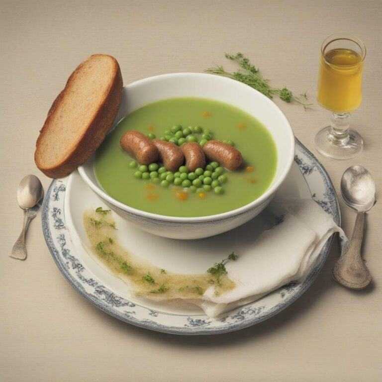 Hrachová polievka s párkom