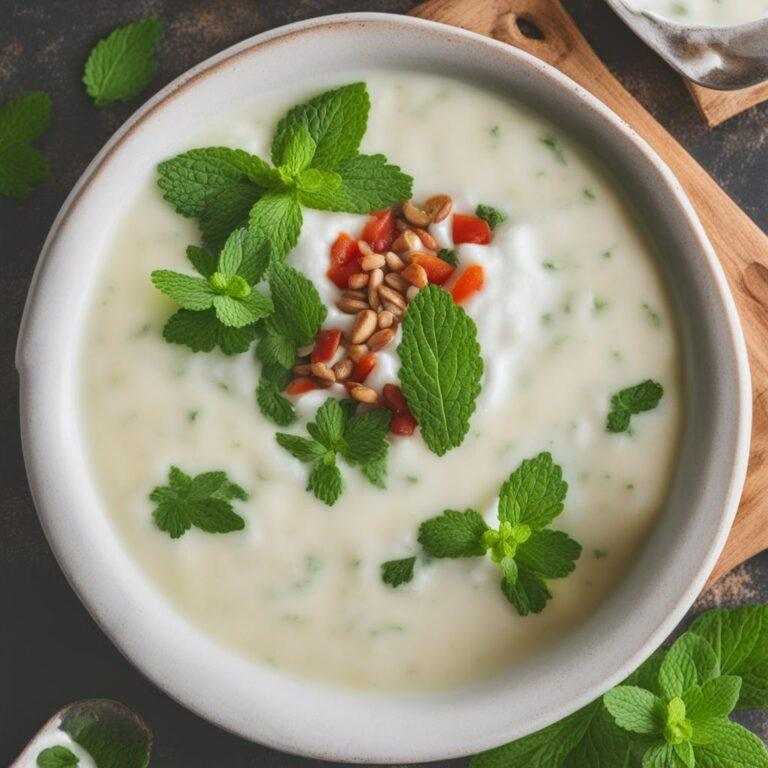 Jogurtová polievka s ryžou a mätou (Yayla Corba)