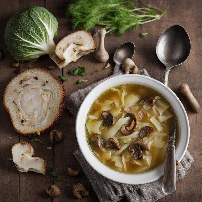 Kapustová polievka so sušenými hubami