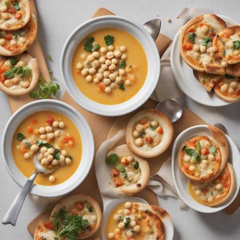Krémová cícerová polievka s mini pizzami