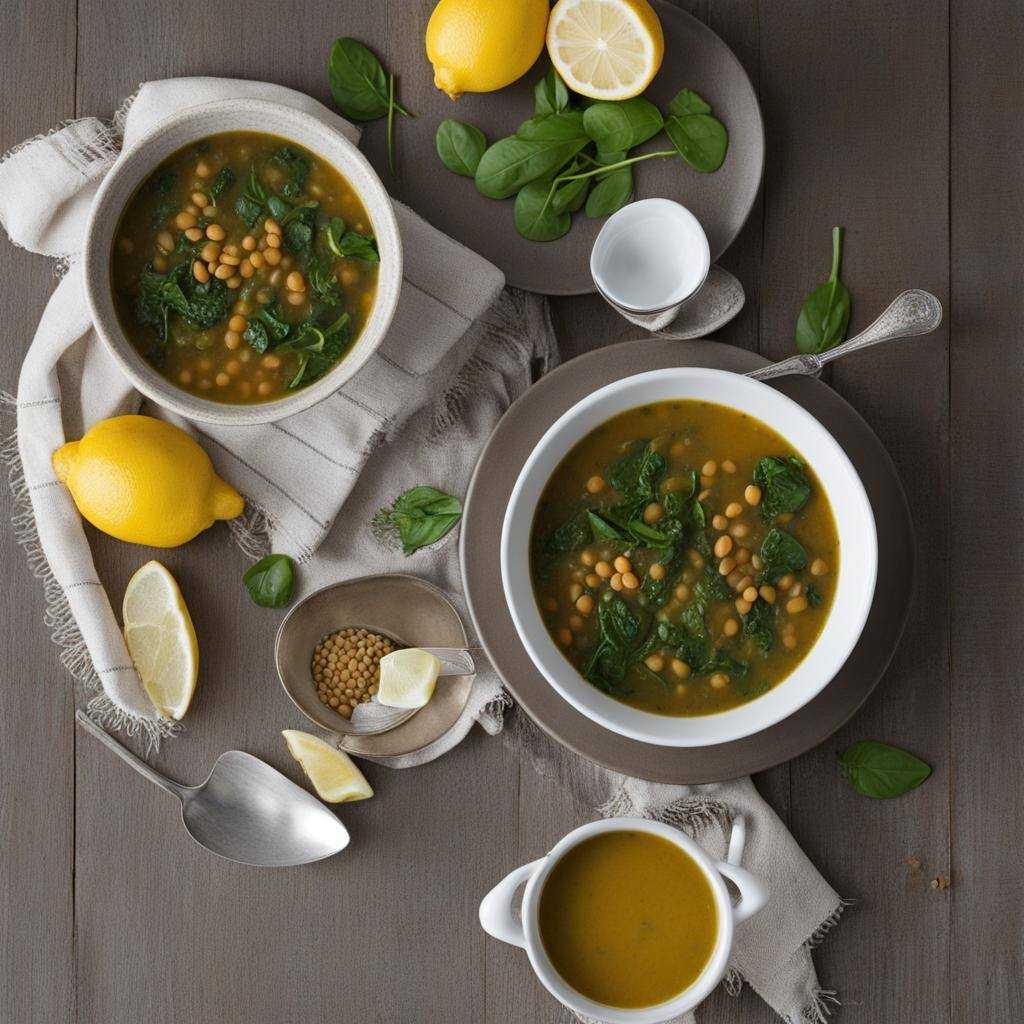 Šošovicová polievka so špenátom a citrónom