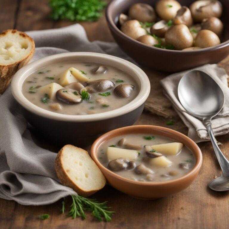Sýta hubová polievka so zemiakmi