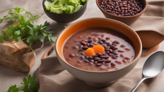 Adzuki fazuľová polievka