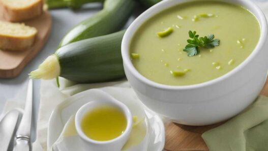 Cuketovo pórová polievka