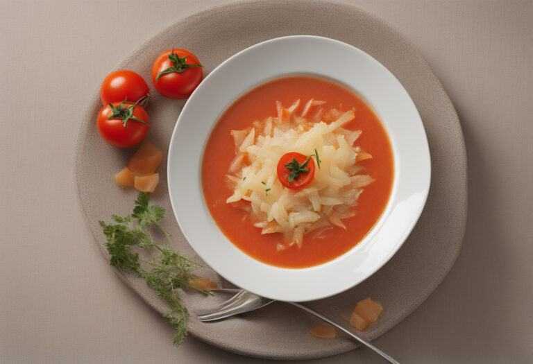 Kyslá kapustová polievka s paradajkovým pretlakom
