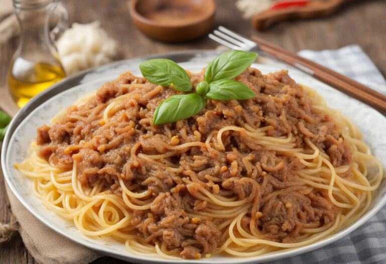 Mleté bravčové mäso so špagetami