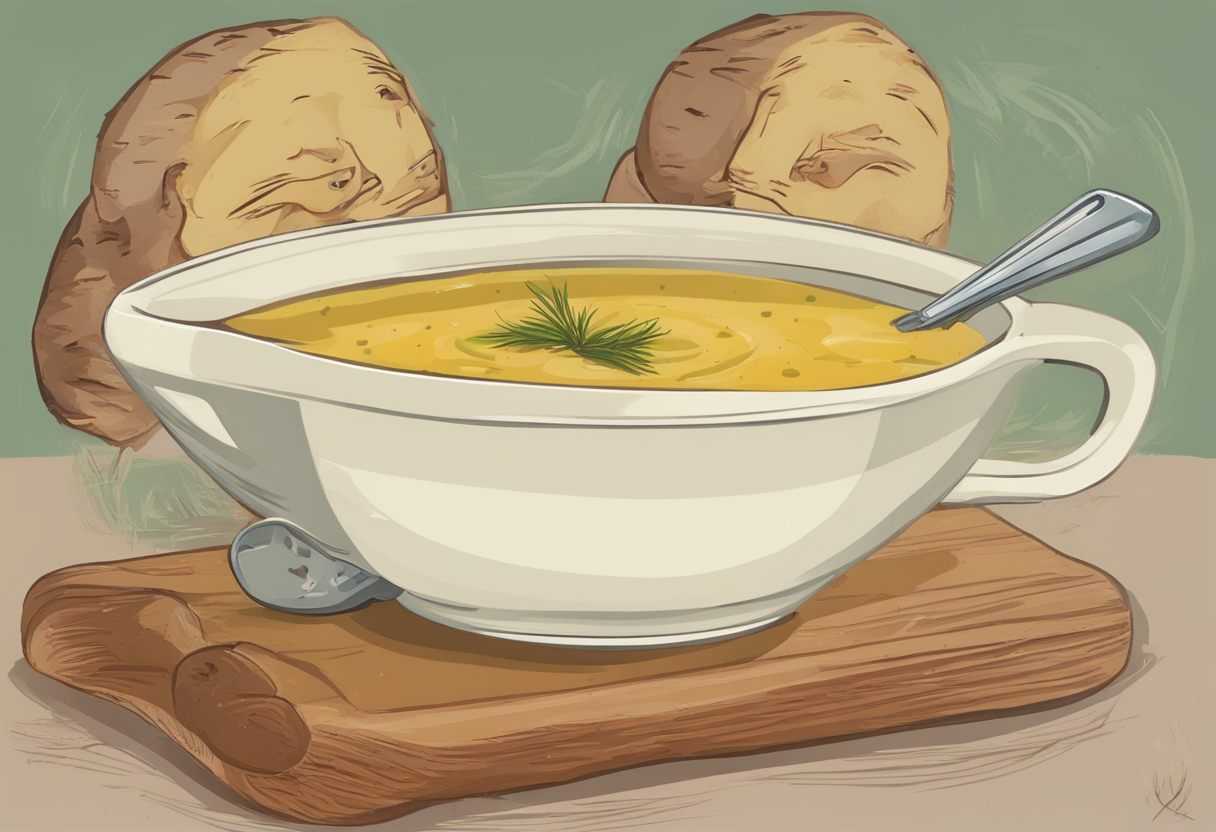 Podbité zemiaky - polievka