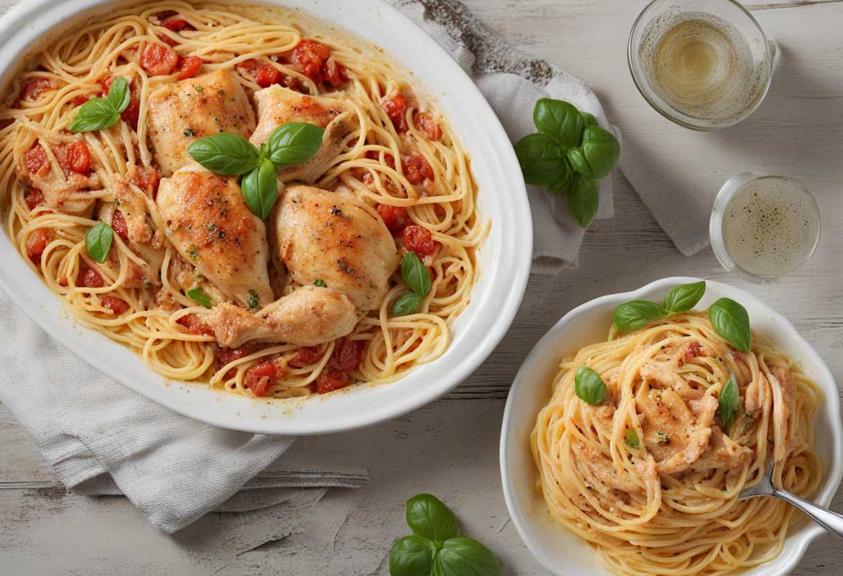 Recepty: špagety s kuracím mäsom