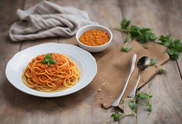 Špagety s červenou šošovicou