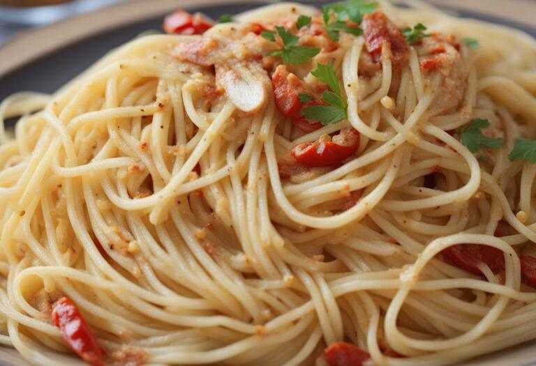 Špagety s cesnakom a chilli