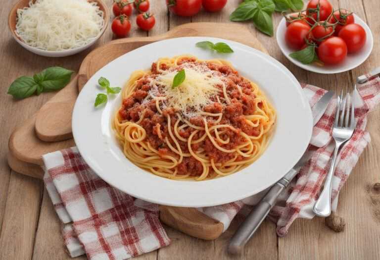 Špagety s mletým mäsom a syrom