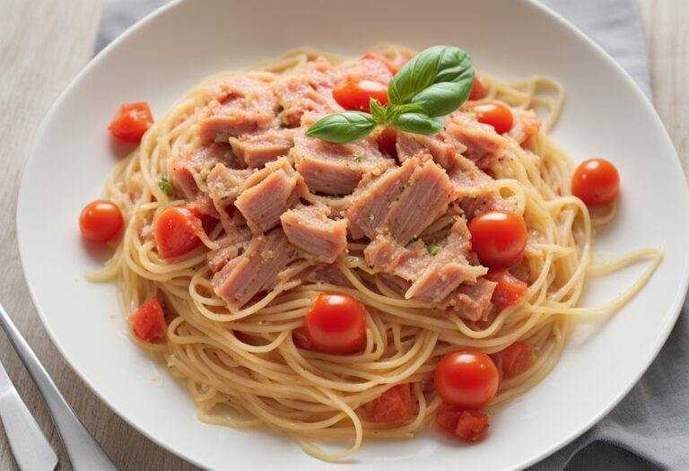 Špagety s tuniakom a paradajkami