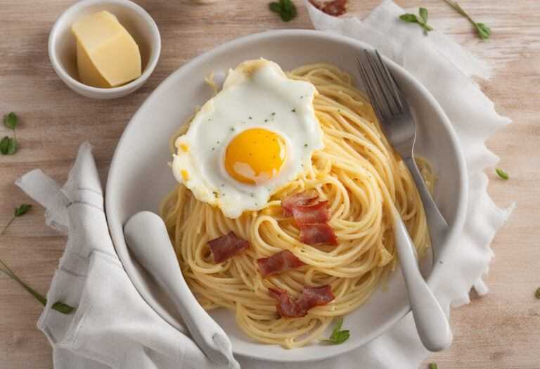 Špagety s vajcom a slaninou