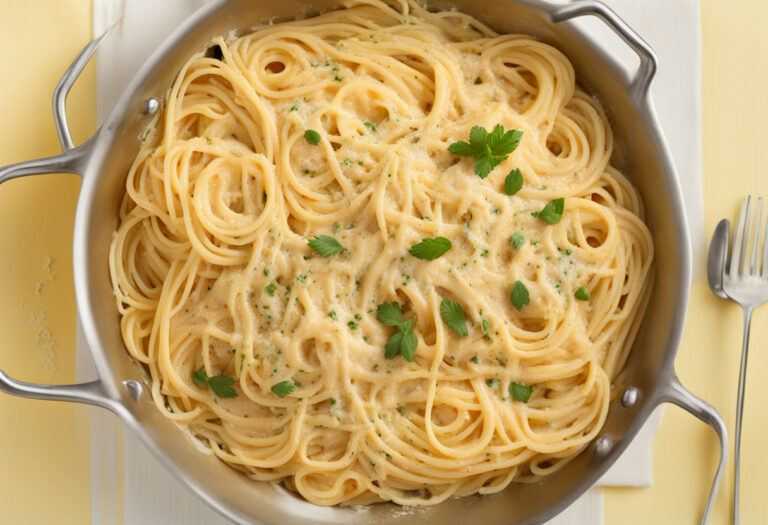 Špagety so sýrovou omáčkou