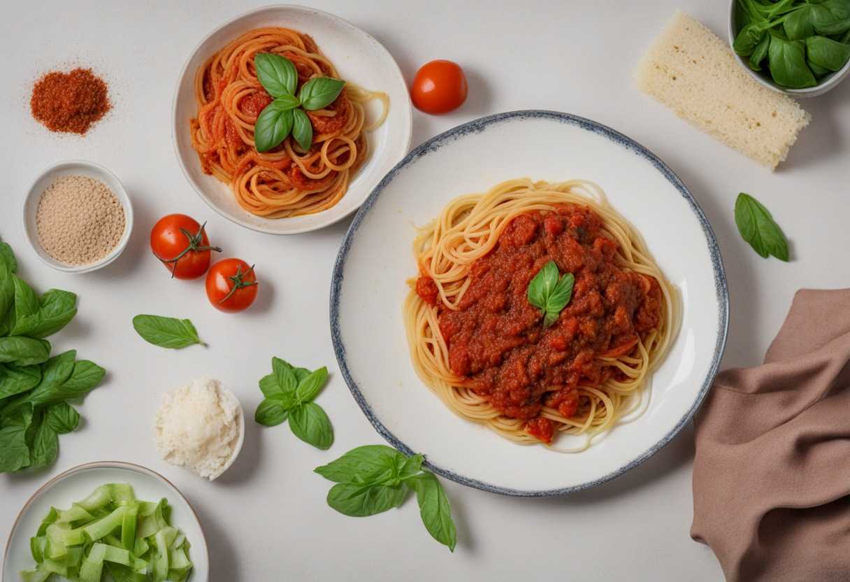 Veganské bolonské špagety