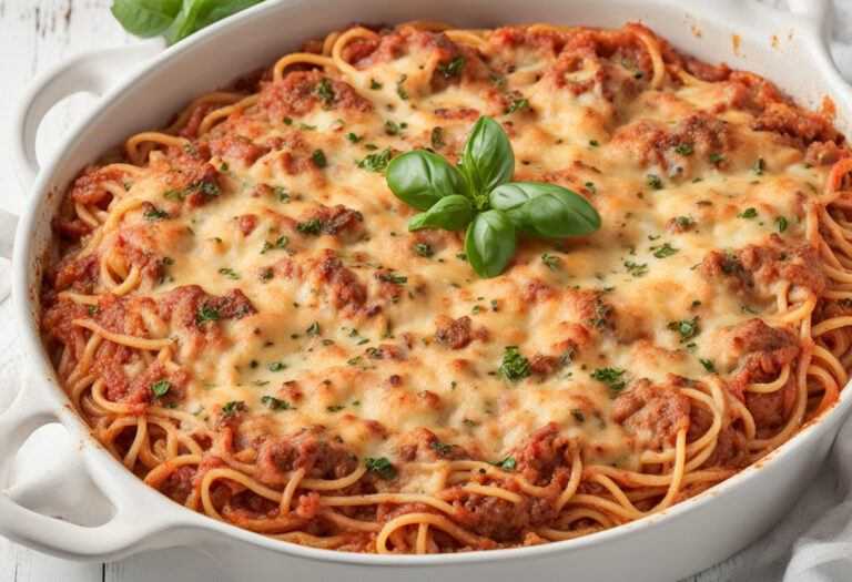 Zapekané špagety bez mäsa