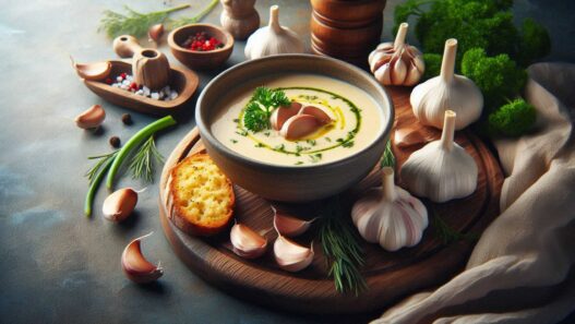 Cesnaková krémova polievka - Recept