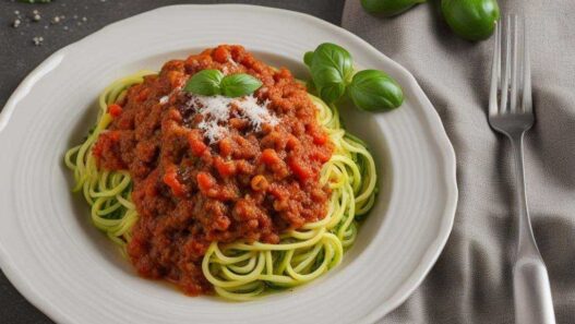 Cuketové špagety s mletým mäsom na spôsob bolonskej omáčky