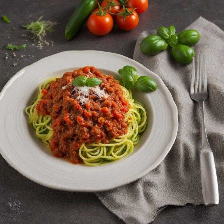 Cuketové špagety s mletým mäsom na spôsob bolonskej omáčky