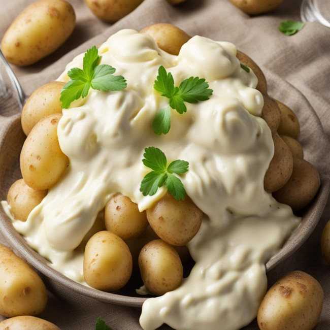Gratinované zemiaky s kyslou smotanou
