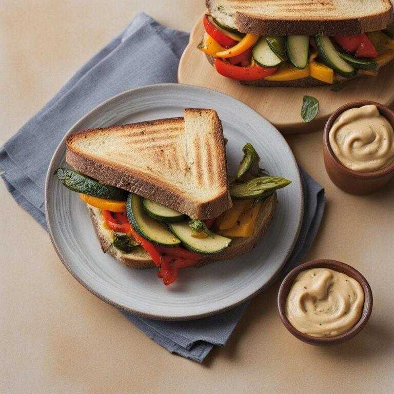 Grilované zeleninové sendviče s humusom