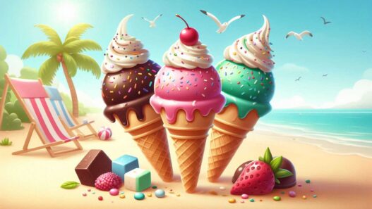 Kornútky na zmrzlinu