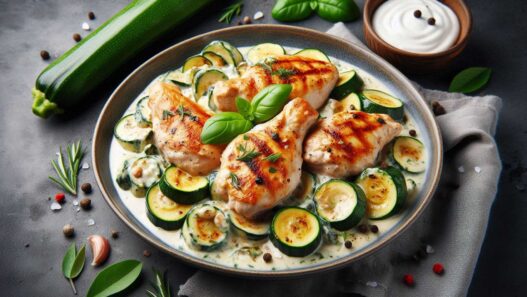 Kuracie prsia s cuketou a smotanou