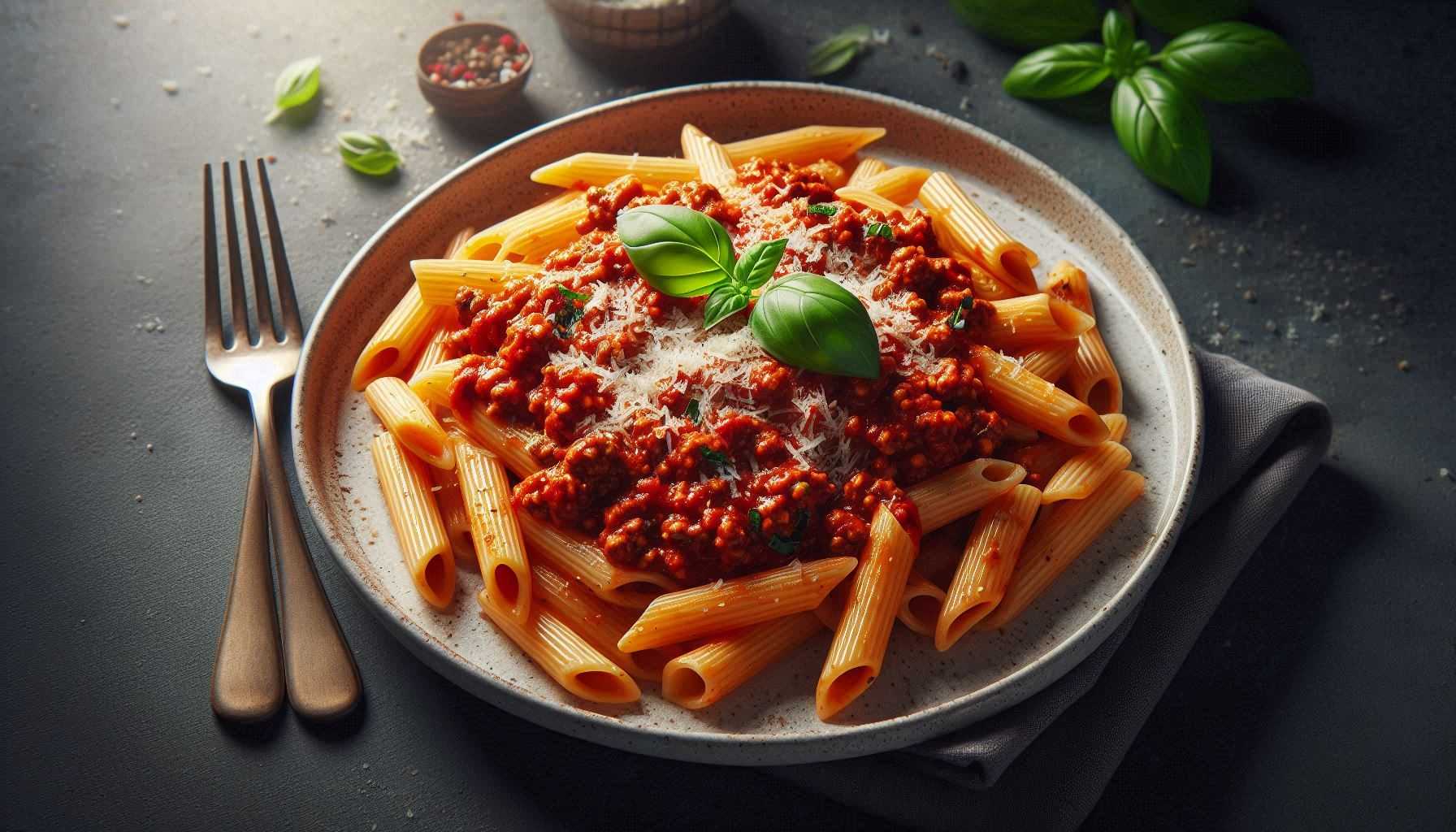 Penne s passatou a mletým mäsom