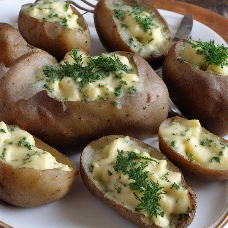 Švédske pečené zemiaky s bylinkovým maslom