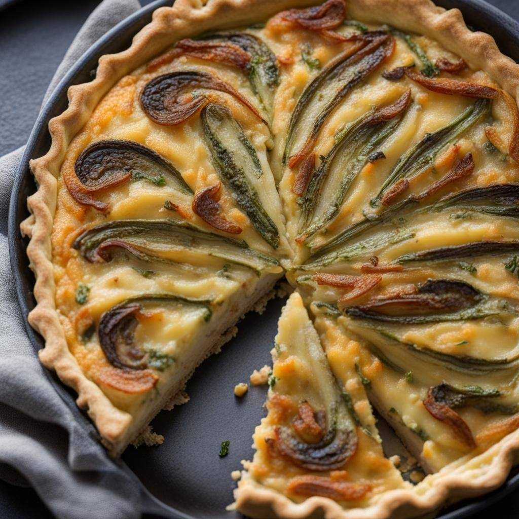 Zeleninová quiche s karamelizovanou cibuľou