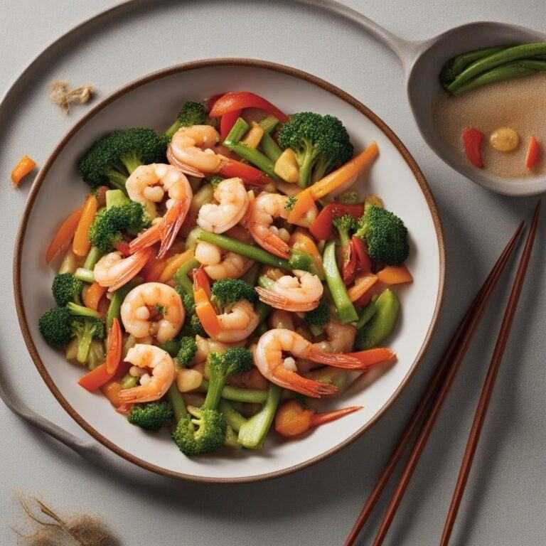 Zeleninový wok s krevetami
