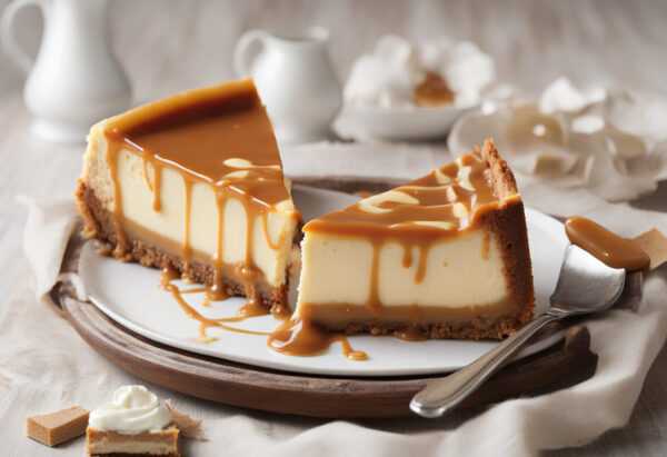 Karamelový cheesecake s bielou čokoládou