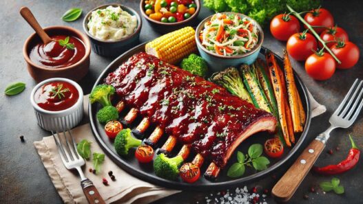 pečené rebierka barbecue