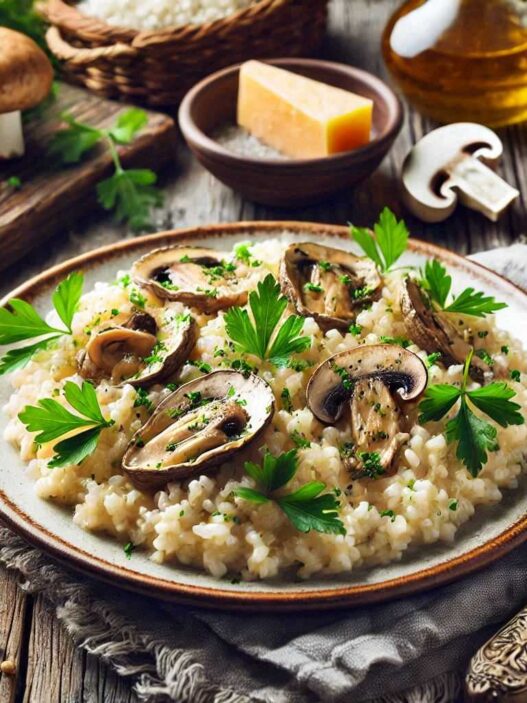 rizoto z hlivy ustricovej